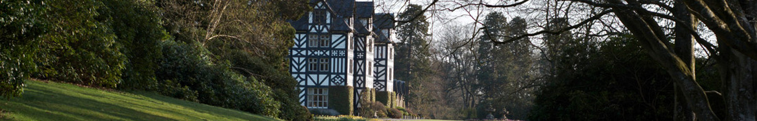 Gregynog Hall and grounds, from a photograph © Aidan Byrne