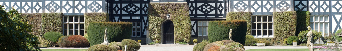 Frontage of Gregynog Hall, from a photograph © Aidan Byrne
